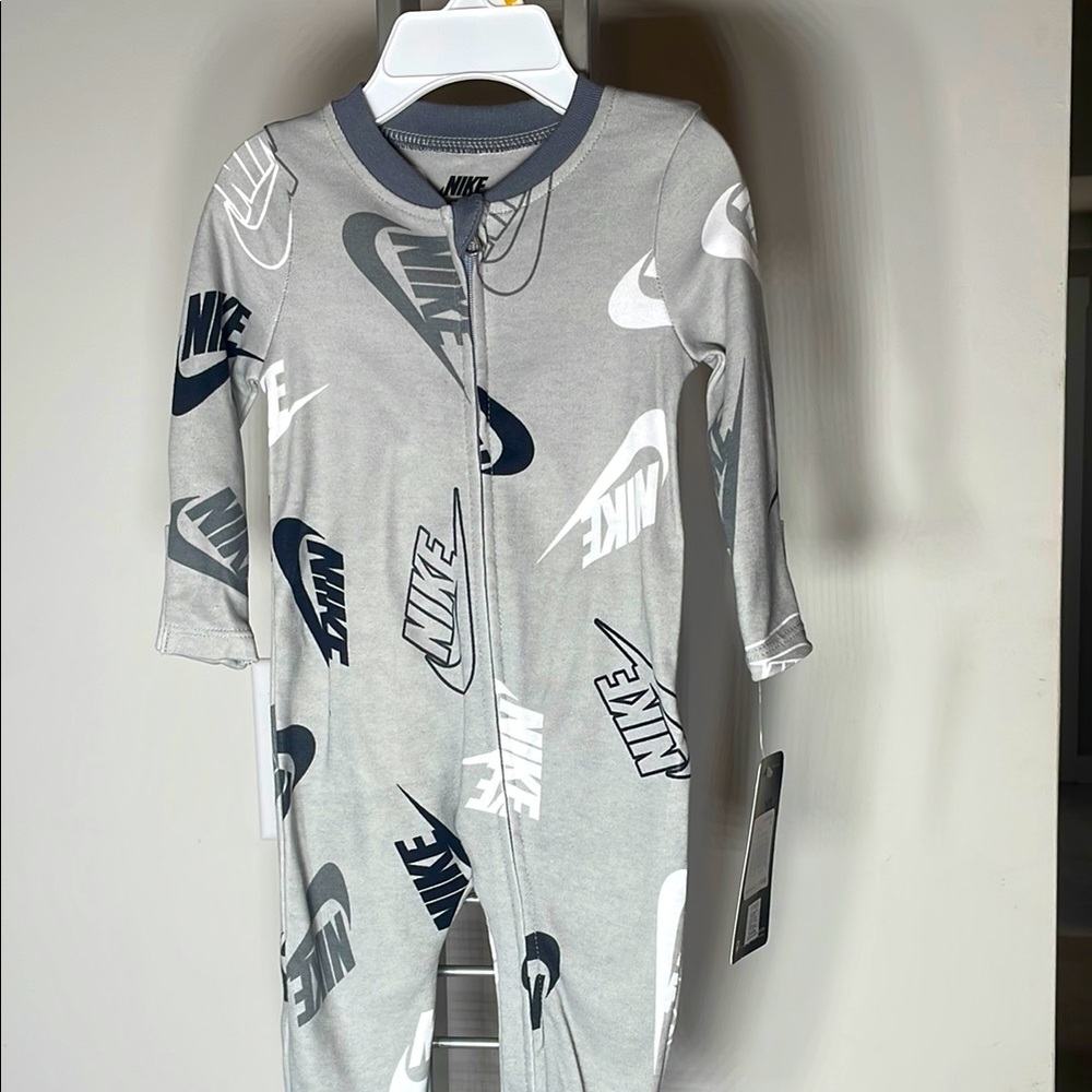 Nike Gray Logo Baby Onesie - Picture 2 of 5